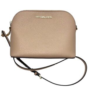 Michael Kors Cindy Dome Crossbody Cream Purse Bag